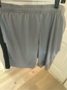 Fila Light Gray Performance Shorts with Black Waistband